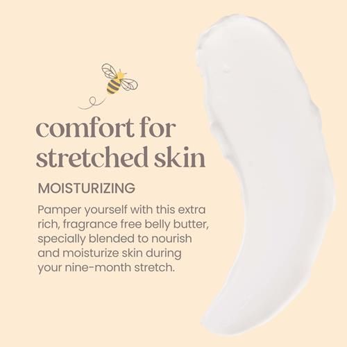 Burts Bees Mama Beurre Ventre Crème Anti-Vergetures Pour Grossesse, Masse Le Corps & Réduit L'Apparence Des Cicatrices, Soin De La Peau Du Ventre Pré-Natal & Post-Natal, Formule Riche En Beurre De Karité & Vitamine E, Pot De 184 g - Pac