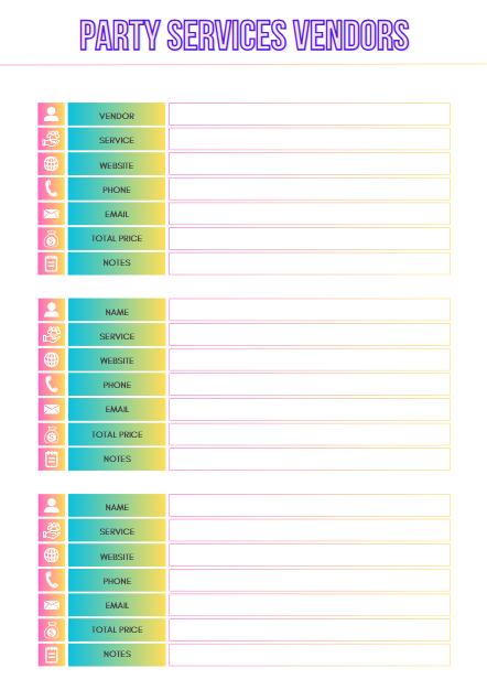 Birthday Party Planner | 30-Page Canva Template