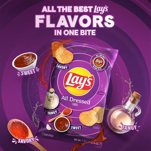 Sachet de croustilles Lays, Saveur Assaisonnées, 220 g