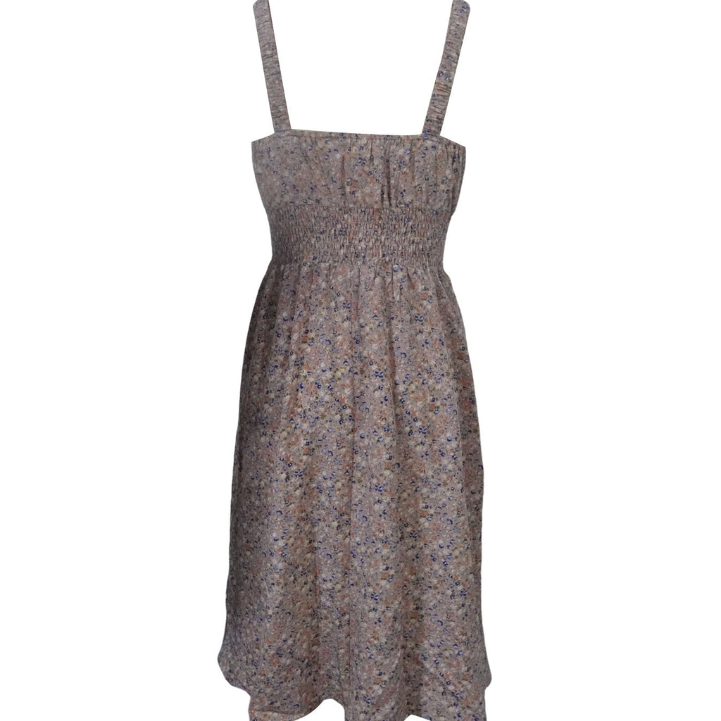 Robe trapèze dos nu fleurie pour femme