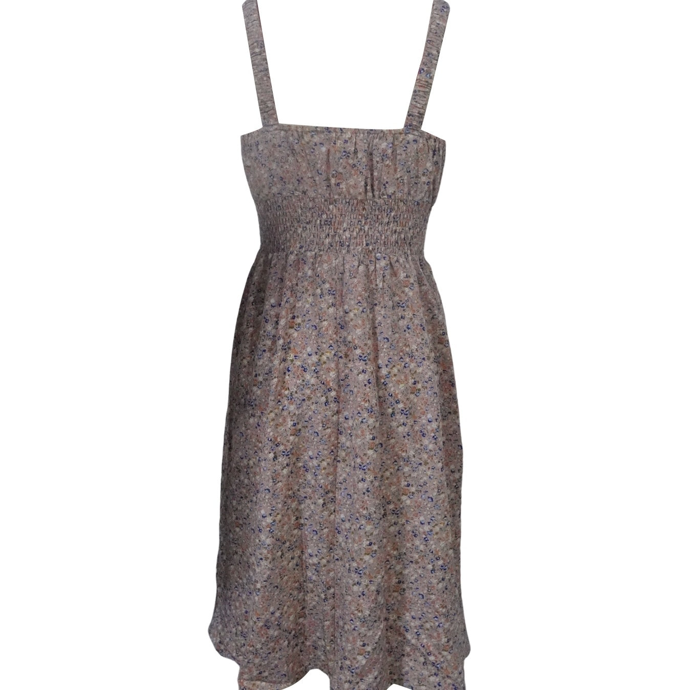 Robe trapèze dos nu fleurie pour femme