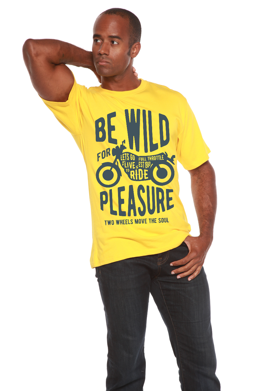 T-shirt graphique à manches courtes Be Wild en viscose de bambou et coton biologique pour homme