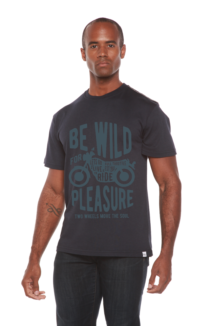 T-shirt graphique à manches courtes Be Wild en viscose de bambou et coton biologique pour homme
