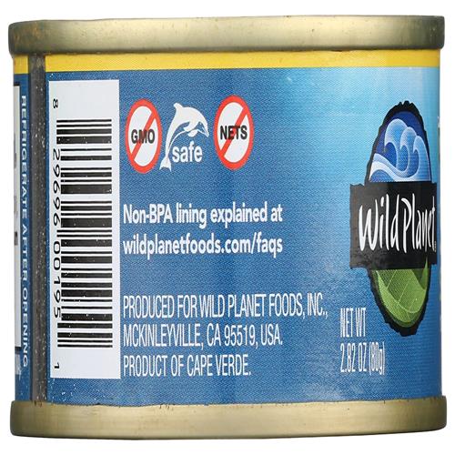 Wild Planet Evoo Skipjack Snack Cup, 2,82 oz