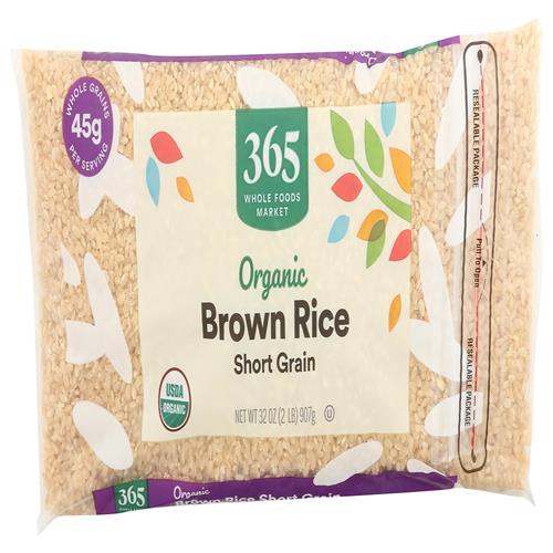 Riz brun biologique à grains courts, 907 g, Whole Foods Market