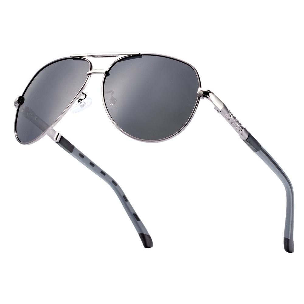 Lunettes de soleil rétro vintage élégantes de luxe pour hommes, de haute qualité, polarisées, de pilote aviateur, rétro classiques, avec protection UV400