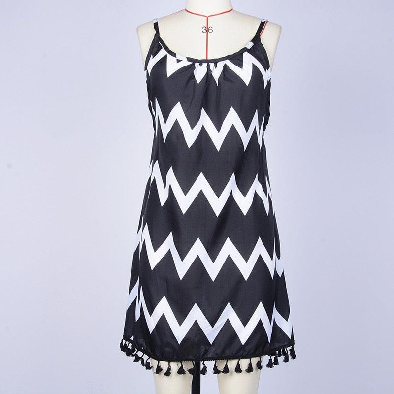 Cache-maillots à rayures pour femmes avec pompon Robe de plage d'été Robes t-shirt décontractées d'été pour femmes Robe ample de plage Maillot de bain grande taille pour femmes