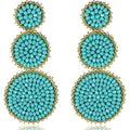 Boucles d'oreilles pendantes perlées Boucles d'oreilles fantaisie en perles de rocaille