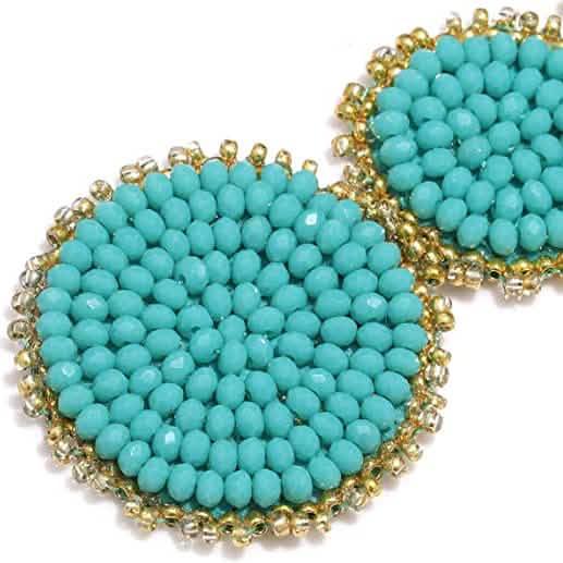 Boucles d'oreilles pendantes perlées Boucles d'oreilles fantaisie en perles de rocaille