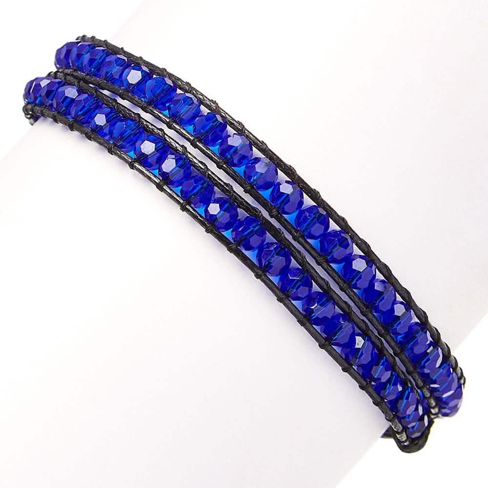 Bracelet manchette perlé