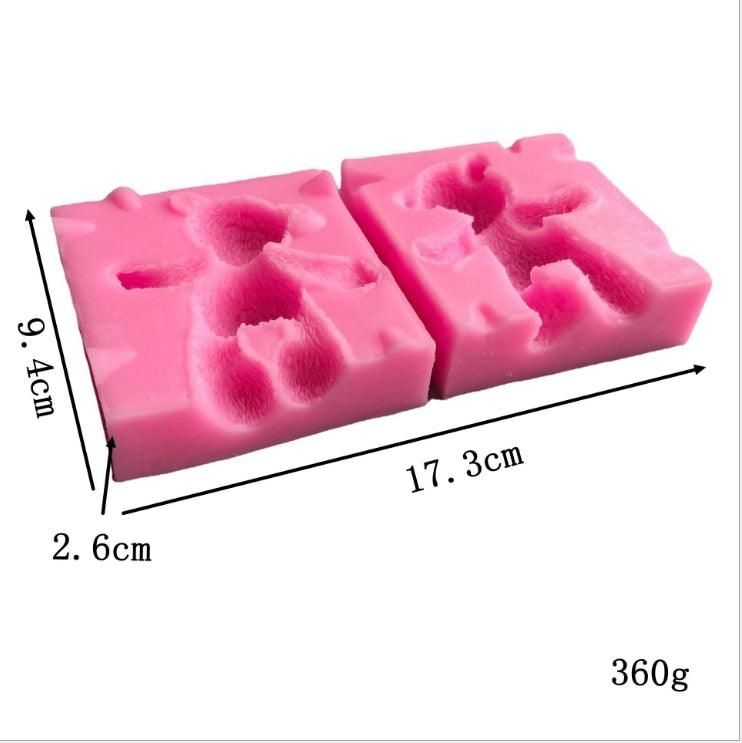 Moule en silicone ours pour la cuisson de gâteaux, décoration artisanale, moule à chocolat ours, moule de cuisson en silicone, moule à bonbons au chocolat, outil de cuisson, moule à gâteau 3D, outil de cuisson de décoration