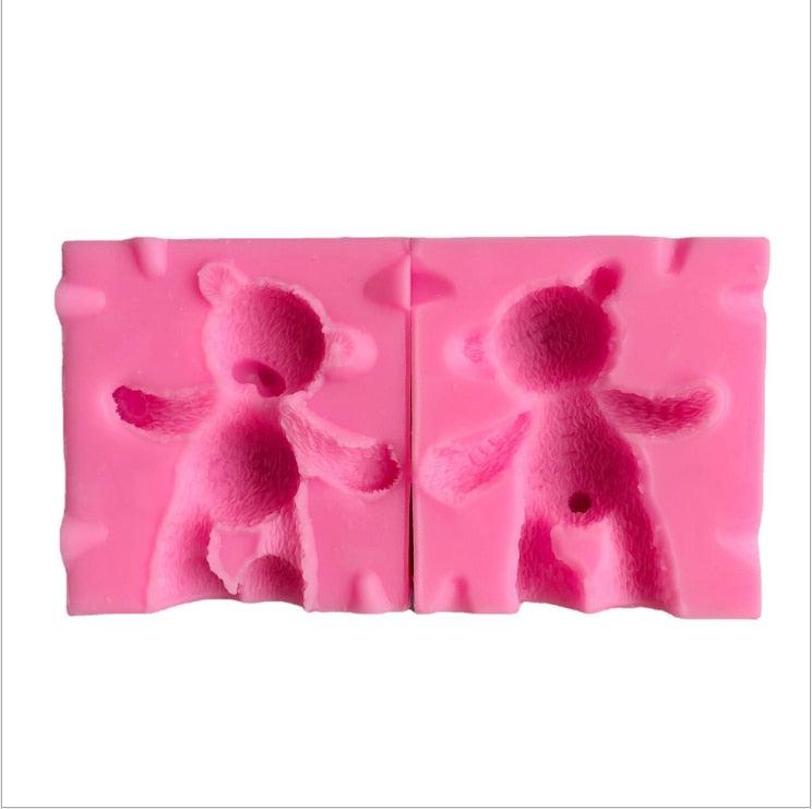 Moule en silicone ours pour la cuisson de gâteaux, décoration artisanale, moule à chocolat ours, moule de cuisson en silicone, moule à bonbons au chocolat, outil de cuisson, moule à gâteau 3D, outil de cuisson de décoration