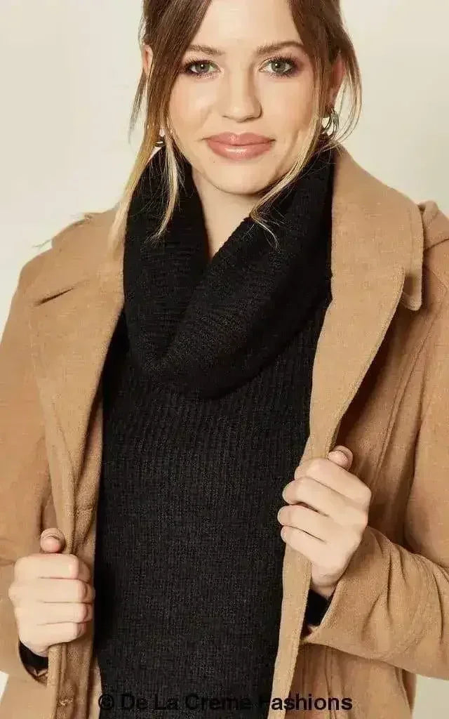 Manteau mi-long à capuche en mélange de laine (1704)