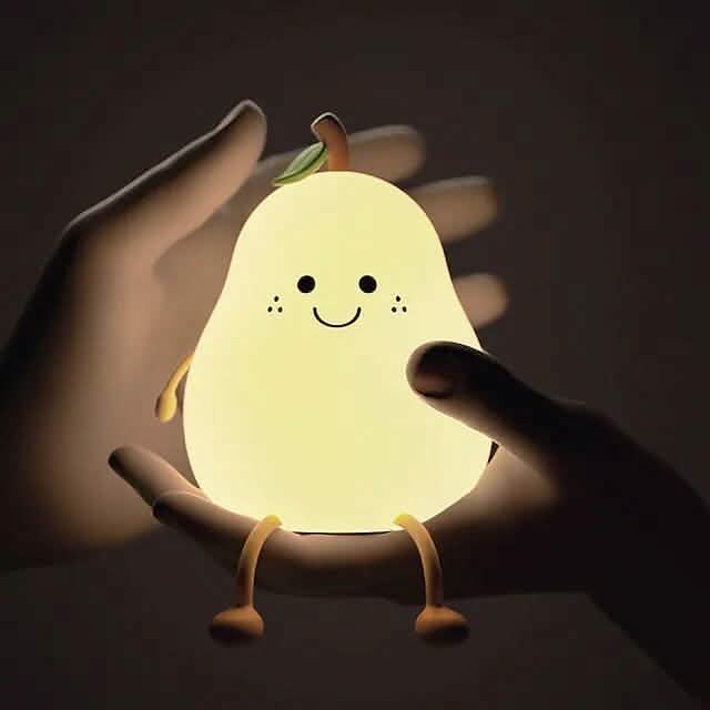 Veilleuse LED en forme de poire pour chevet de chambre à coucher