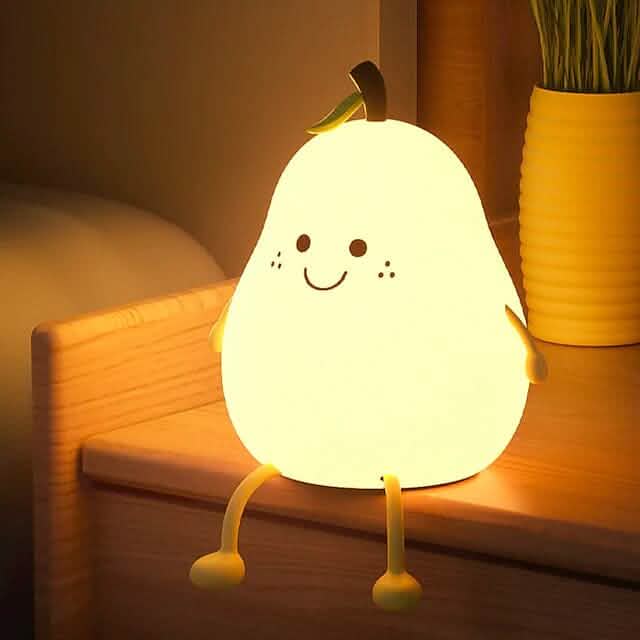 Veilleuse LED en forme de poire pour chevet de chambre à coucher