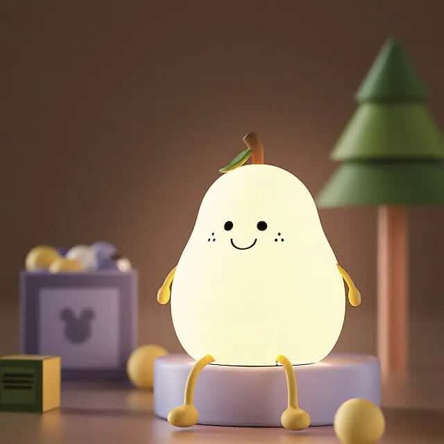 Veilleuse LED en forme de poire pour chevet de chambre à coucher