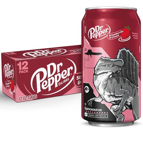 Boisson gazeuse Dr Pepper Fraises et Crème, canettes de 355 ml, paquet de 12