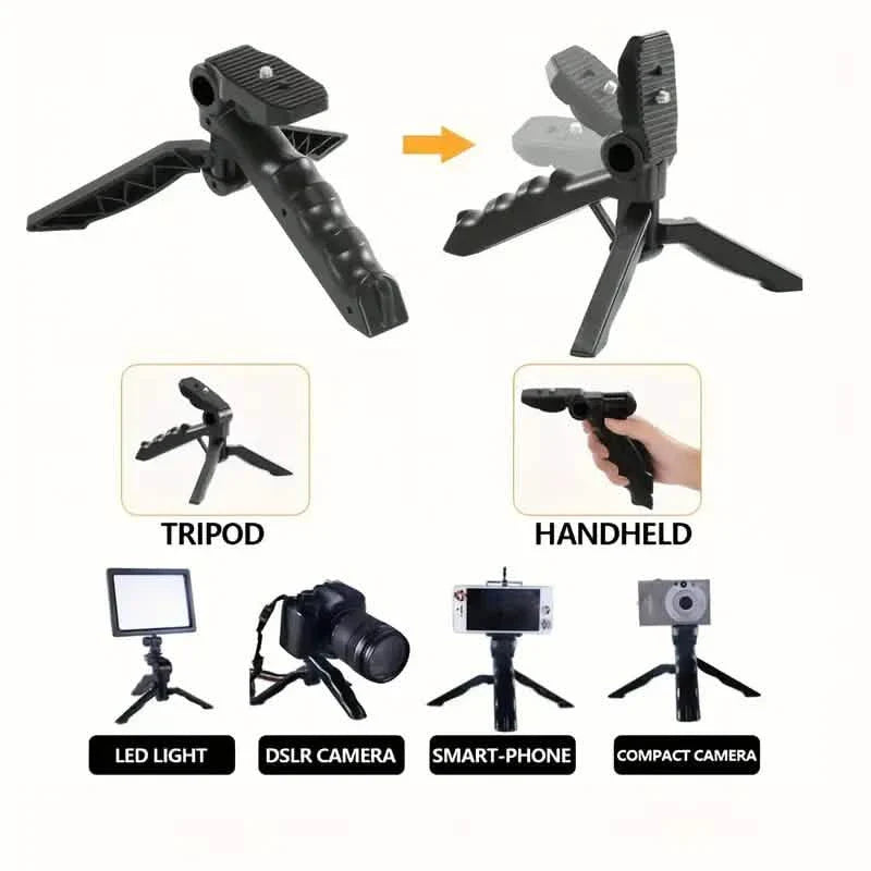 Kit de vlogging pour débutants avec trépied de 25 cm, support de téléphone et mini microphone canon