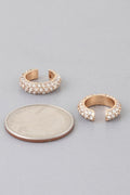 Boucles d'oreilles manchette ornées de bijoux