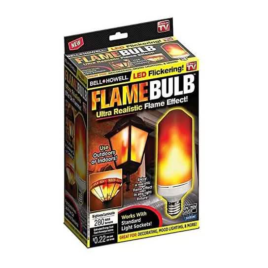 Ampoule à flamme Bell + Howell : ampoule à LED à effet de flamme réaliste vacillante