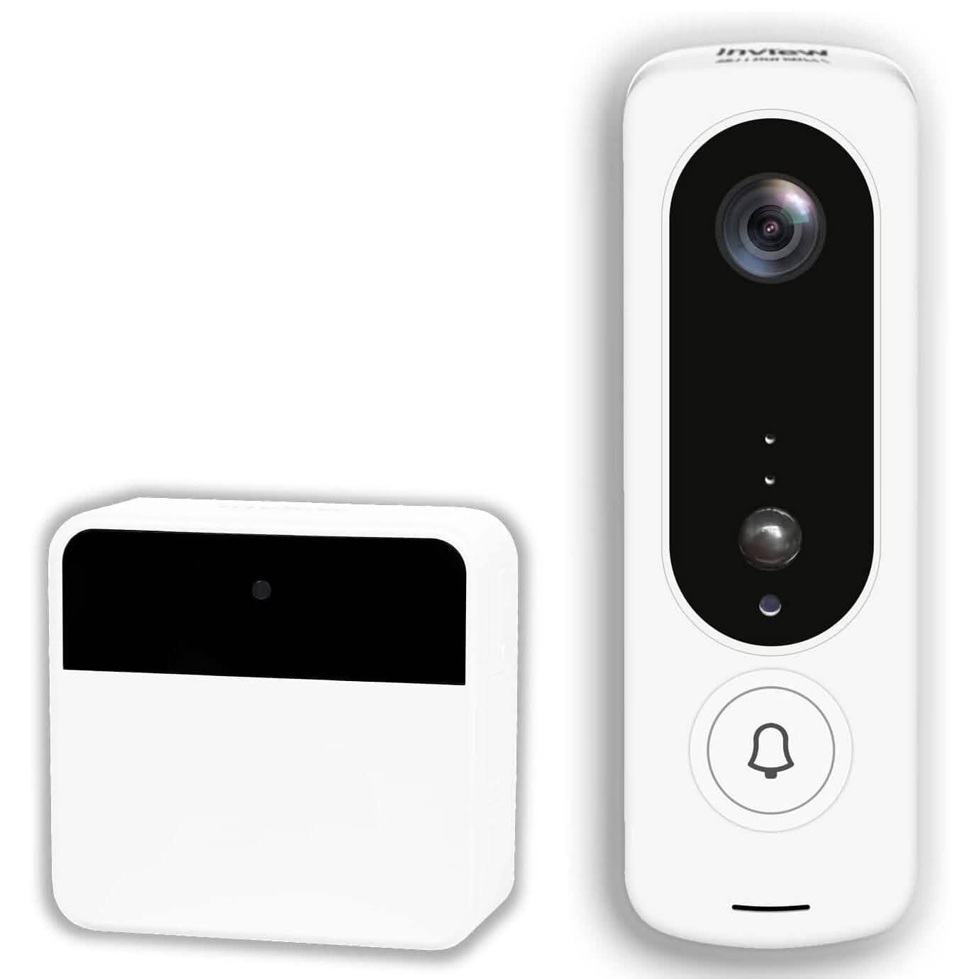 Bell+Howell InView BHDC1 Caméra de sonnette 1080p + Kit de carillon BHCH1A (Blanc) (Reconditionné)