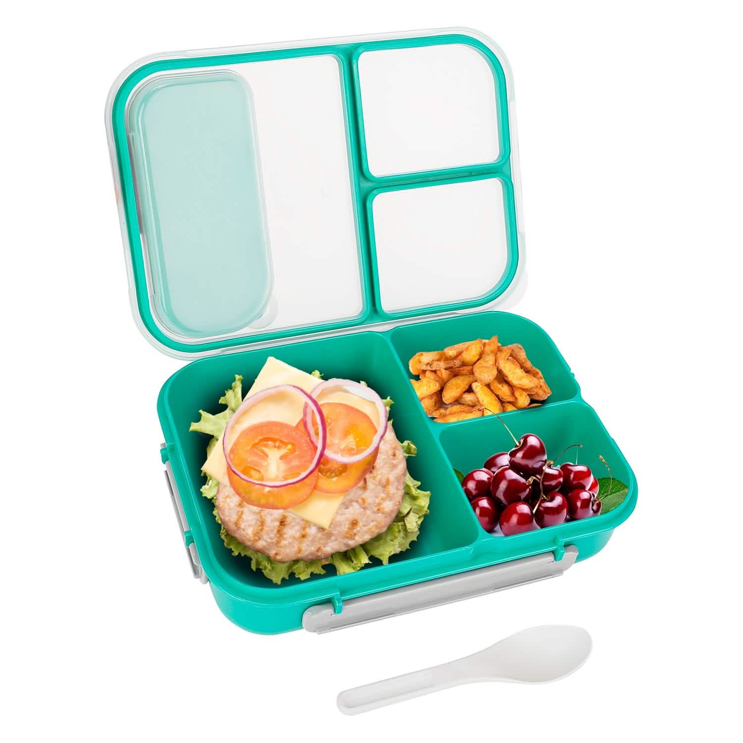 Boîte à Bento Portable avec 3 Compartiments pour Pique-nique et Rangement Alimentaire