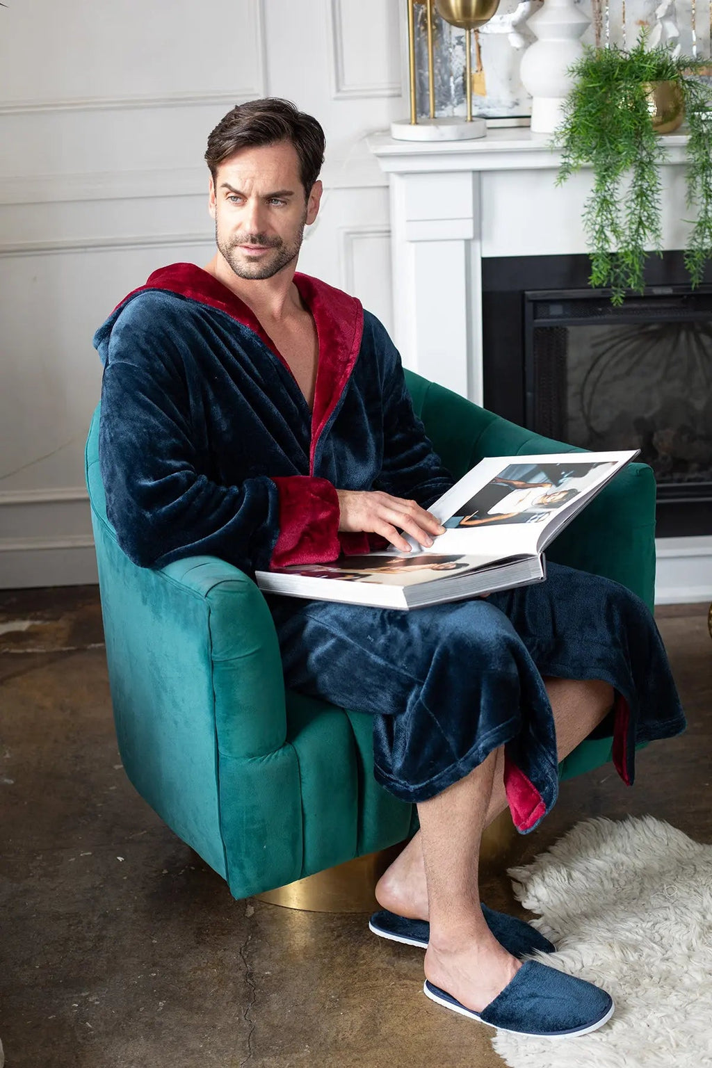 Robe de chambre pour homme à capuche – Confort douillet ultra-doux pour le quotidien