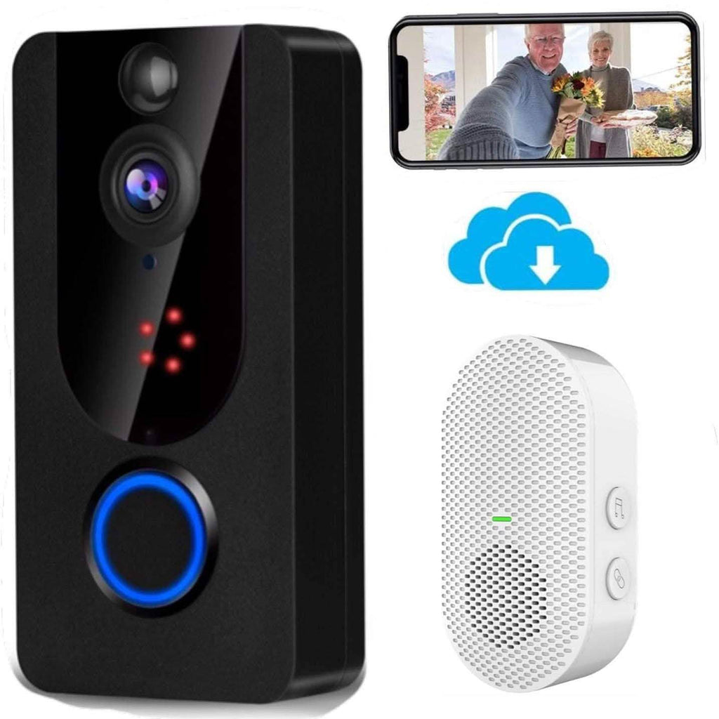 Sonnette vidéo sans fil Bextgoo 1080P avec carillon