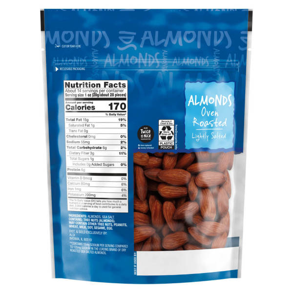 Amandes grillées et légèrement salées Southern Grove, 14 oz