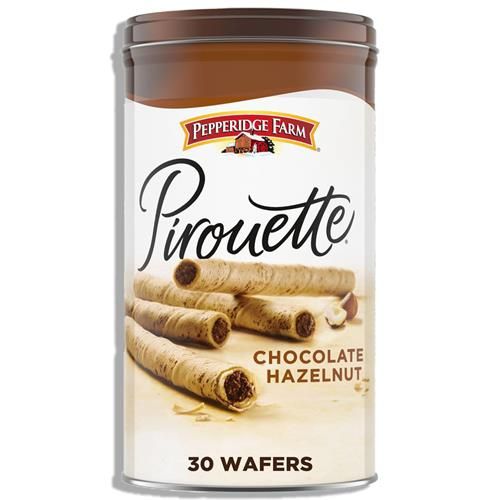 Biscuits Pirouette de Pepperidge Farm, gaufrettes fourrées à la crème chocolat-noisette, boîte de 382 g