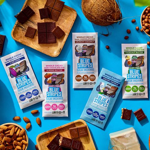 Blue Stripes Chocolat Noir Pur en Tablette, 60g