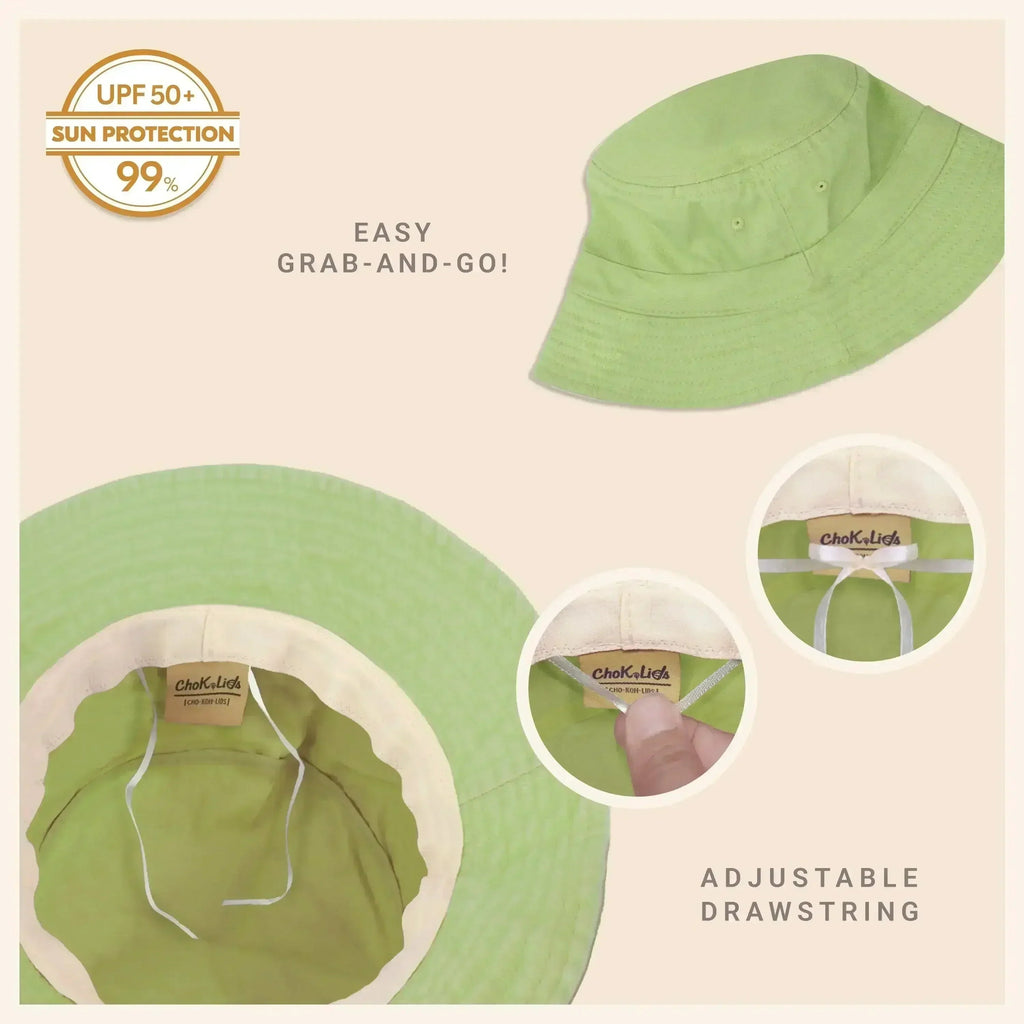 Bob en toile - Coton lavé, bord malléable - Protection solaire UPF