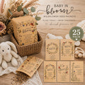 Faveurs de graines Bébé en fleur, lot de 25, cadeaux de baby shower avec fleurs sauvages