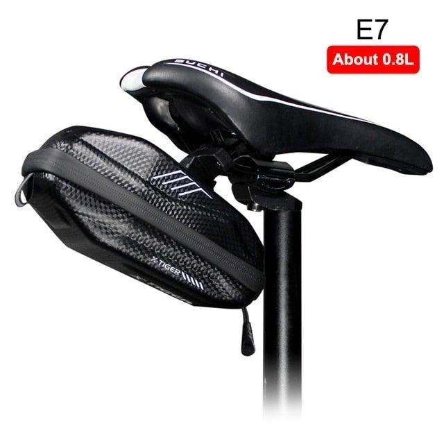 Sac de vélo étanche pour vélo de route 1,2 L Grande capacité Sac arrière sous la selle pour accessoires de vélo Sacoche de selle de vélo Pochette de selle de vélo pour rangement d'accessoires de vélo de montagne et de route