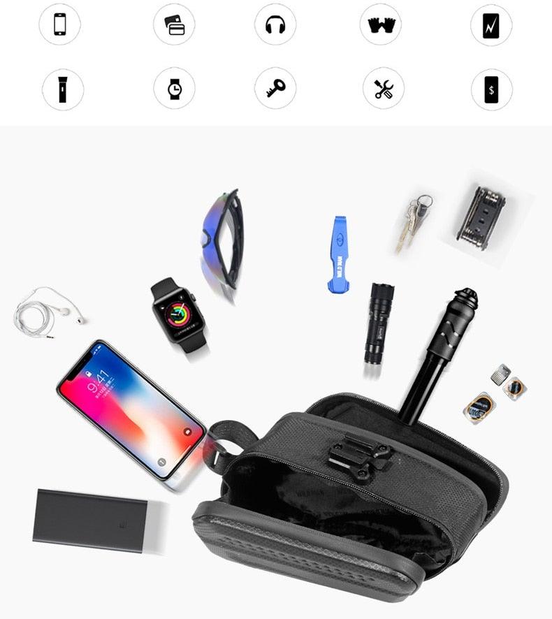 Sac de vélo étanche pour vélo de route 1,2 L Grande capacité Sac arrière sous la selle pour accessoires de vélo Sacoche de selle de vélo Pochette de selle de vélo pour rangement d'accessoires de vélo de montagne et de route