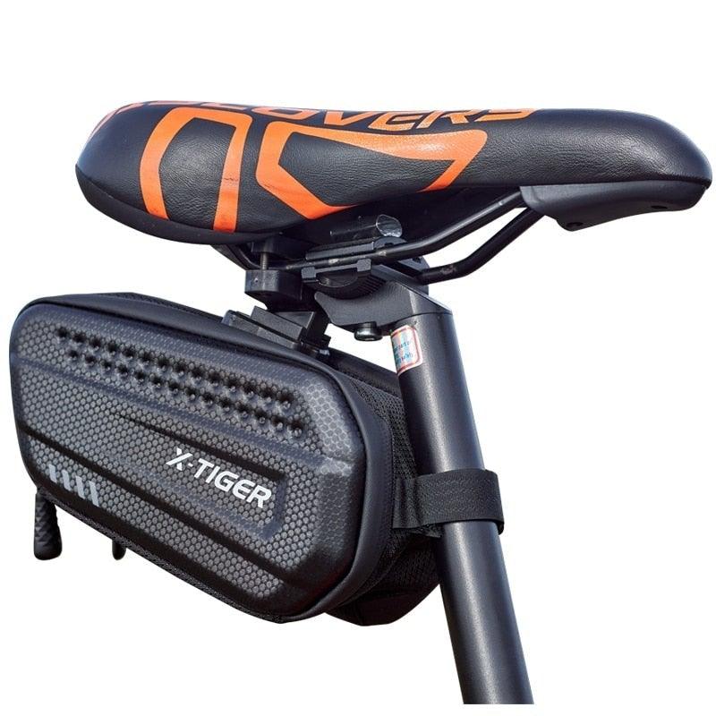 Sac de vélo étanche pour vélo de route 1,2 L Grande capacité Sac arrière sous la selle pour accessoires de vélo Sacoche de selle de vélo Pochette de selle de vélo pour rangement d'accessoires de vélo de montagne et de route