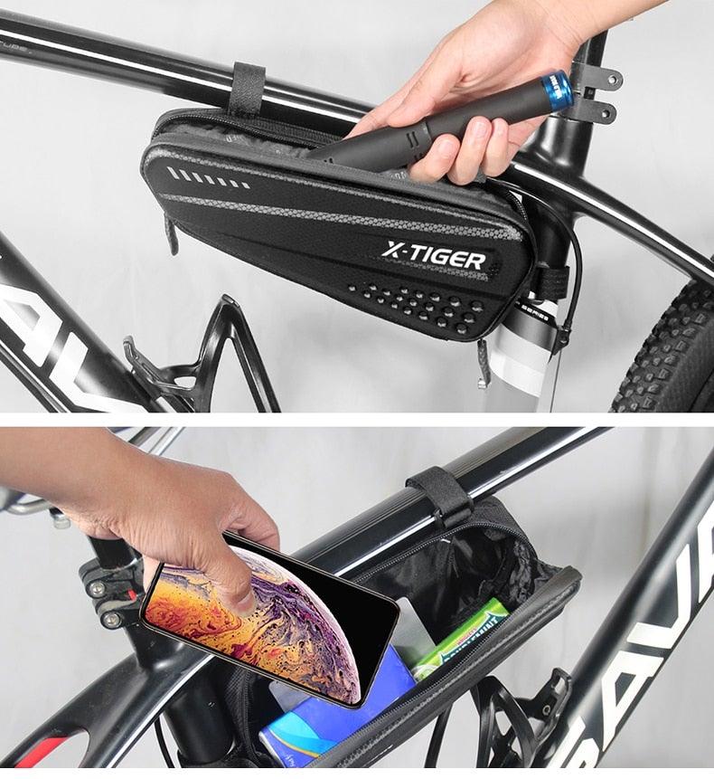 Sac de vélo étanche pour vélo de route 1,2 L Grande capacité Sac arrière sous la selle pour accessoires de vélo Sacoche de selle de vélo Pochette de selle de vélo pour rangement d'accessoires de vélo de montagne et de route