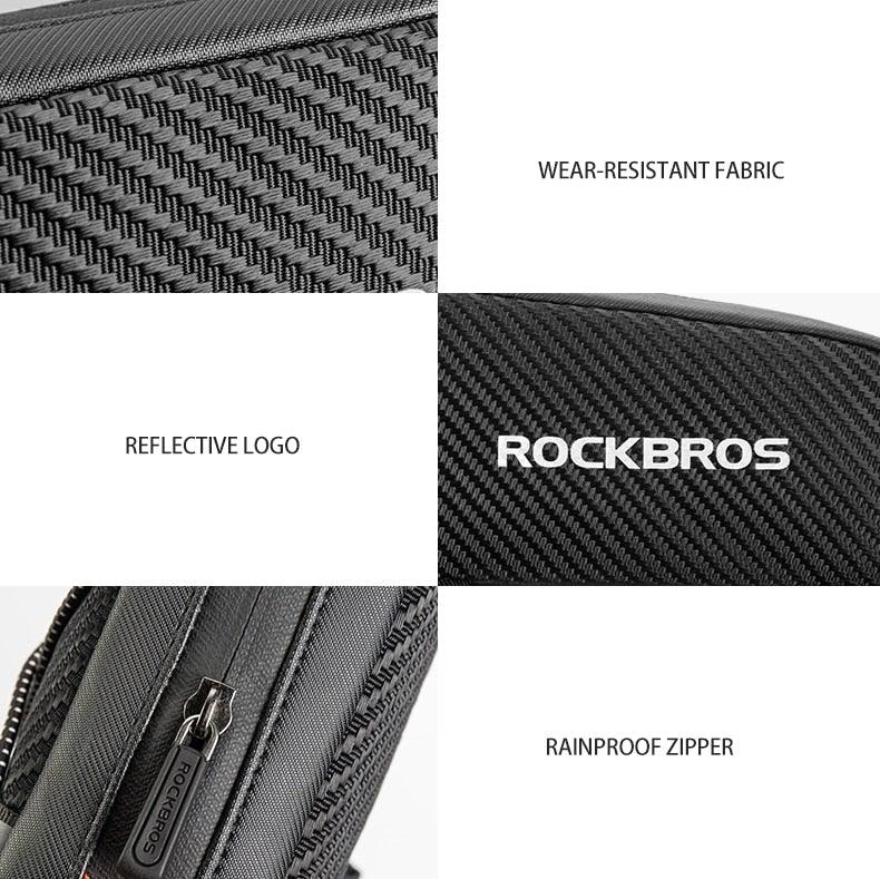Sacoche de vélo réfléchissante pour cadre avant, ultra-légère et portable, grande capacité, accessoires de cyclisme, sacoche de cadre supérieur, sacoche de vélo étanche pour cadre avant, sacoche de vélo pour cadre supérieur, accessoires de cyclisme