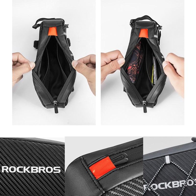 Sacoche de vélo réfléchissante pour cadre avant, ultra-légère et portable, grande capacité, accessoires de cyclisme, sacoche de cadre supérieur, sacoche de vélo étanche pour cadre avant, sacoche de vélo pour cadre supérieur, accessoires de cyclisme