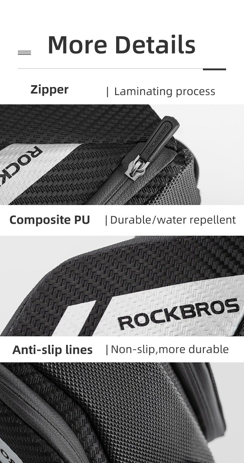 Sac de vélo déperlant, durable, réfléchissant, pour vélo de route avec poche pour bouteille d'eau de 1,5 L, accessoires pour sacoche de vélo, sacoche de selle de vélo avec porte-bidon, sacoche de vélo sous selle étanche pour vélo de route