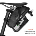 Sac de vélo déperlant, durable, réfléchissant, pour vélo de route avec poche pour bouteille d'eau de 1,5 L, accessoires pour sacoche de vélo, sacoche de selle de vélo avec porte-bidon, sacoche de vélo sous selle étanche pour vélo de route