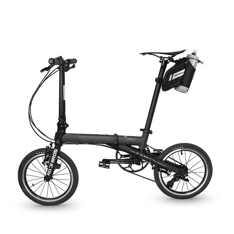 Sac de vélo déperlant, durable, réfléchissant, pour vélo de route avec poche pour bouteille d'eau de 1,5 L, accessoires pour sacoche de vélo, sacoche de selle de vélo avec porte-bidon, sacoche de vélo sous selle étanche pour vélo de route