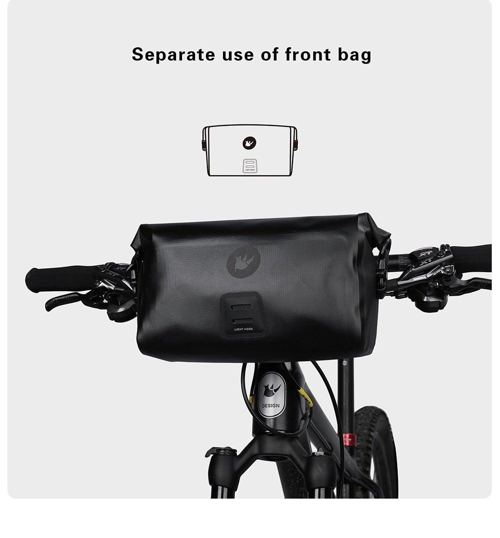 Sac de vélo étanche grande capacité, sac de guidon, 2 pièces, sac de cyclisme pour tube avant, accessoires de vélo, sac de vélo étanche pour guidon de vélo, accessoires de cyclisme pour vélo de sport