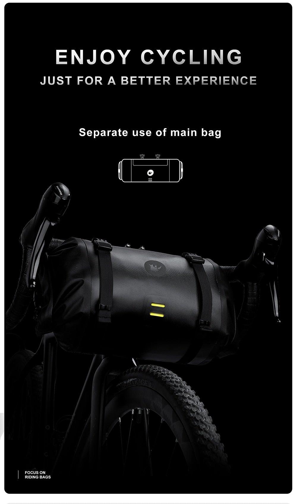 Sac de vélo étanche grande capacité, sac de guidon, 2 pièces, sac de cyclisme pour tube avant, accessoires de vélo, sac de vélo étanche pour guidon de vélo, accessoires de cyclisme pour vélo de sport