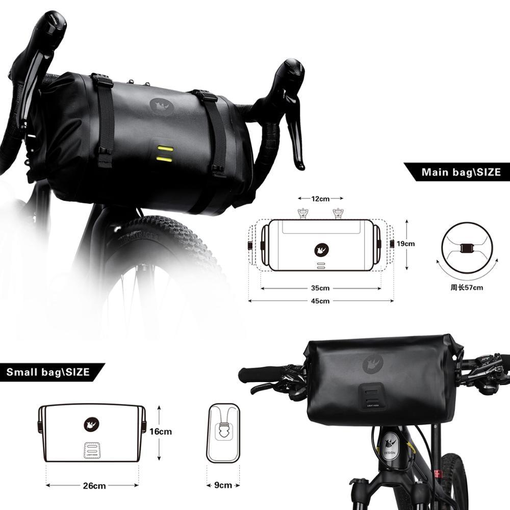 Sac de vélo étanche grande capacité, sac de guidon, 2 pièces, sac de cyclisme pour tube avant, accessoires de vélo, sac de vélo étanche pour guidon de vélo, accessoires de cyclisme pour vélo de sport