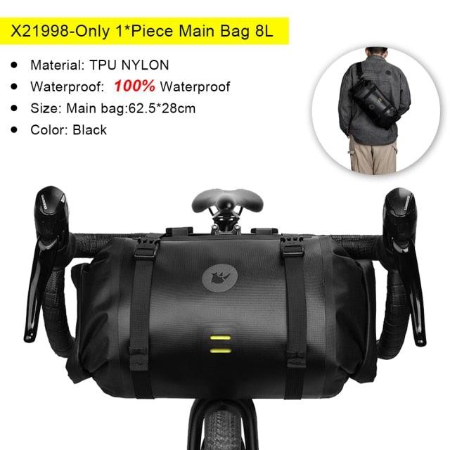 Sac de vélo étanche grande capacité, sac de guidon, 2 pièces, sac de cyclisme pour tube avant, accessoires de vélo, sac de vélo étanche pour guidon de vélo, accessoires de cyclisme pour vélo de sport