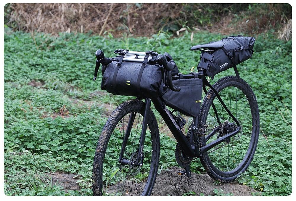 Sac de vélo étanche grande capacité, sac de guidon, 2 pièces, sac de cyclisme pour tube avant, accessoires de vélo, sac de vélo étanche pour guidon de vélo, accessoires de cyclisme pour vélo de sport