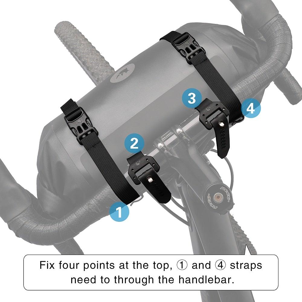 Sac de vélo étanche grande capacité, sac de guidon, 2 pièces, sac de cyclisme pour tube avant, accessoires de vélo, sac de vélo étanche pour guidon de vélo, accessoires de cyclisme pour vélo de sport