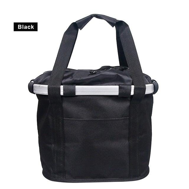 Panier de vélo pour guidon, support de transport pour cyclisme, pochette de vélo, sac de transport avant, panier de chargement de vélo, panier de vélo amovible, panier pliable pour petit chien ou chat pour la plupart des VTT et vélos, installation facile