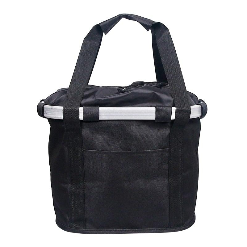 Panier de vélo pour guidon, support de transport pour cyclisme, pochette de vélo, sac de transport avant, panier de chargement de vélo, panier de vélo amovible, panier pliable pour petit chien ou chat pour la plupart des VTT et vélos, installation facile